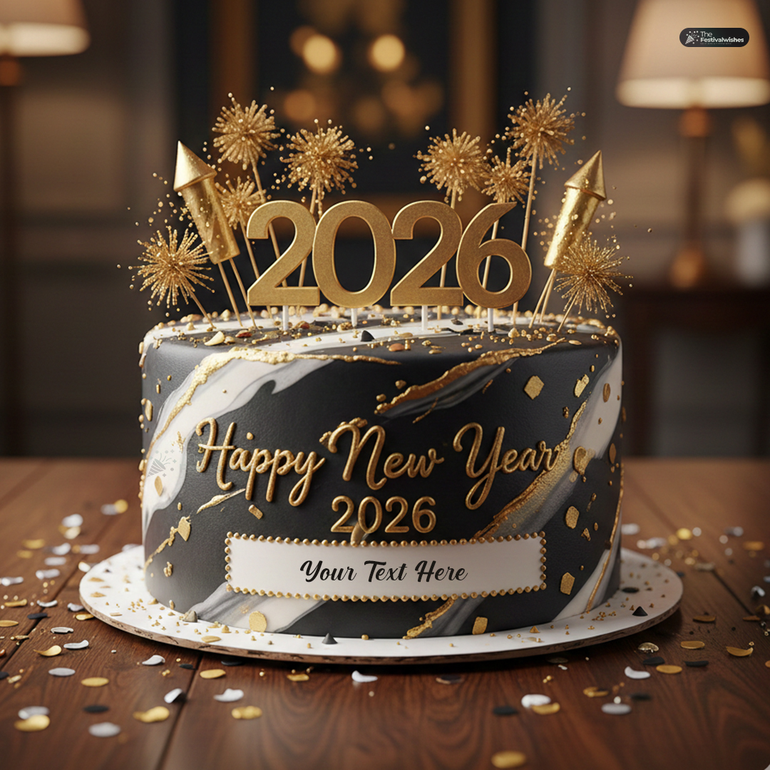 Happy New Year 2026 Cake Design With Name
