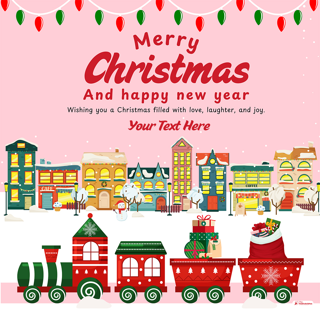 Merry Christmas And Happy New Year 2026 Card With Custom Name