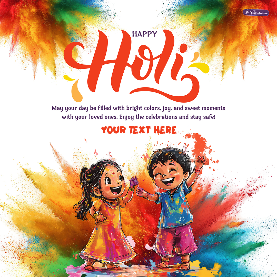 Free Happy Holi Image Editing With Name