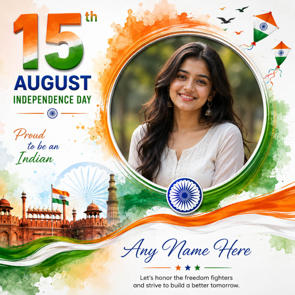 Create Custom AI Independence Day Photo Frame With Name