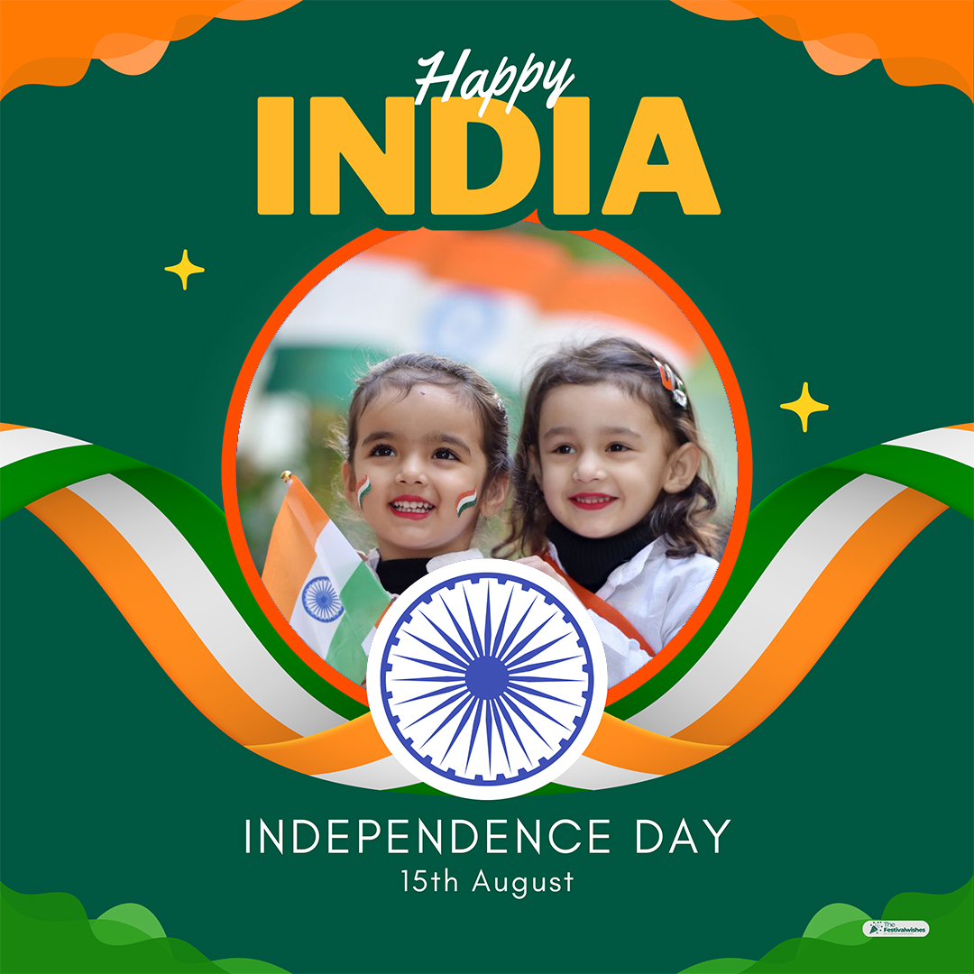 2026 Happy Independence Day Indian Flag Photo With Name