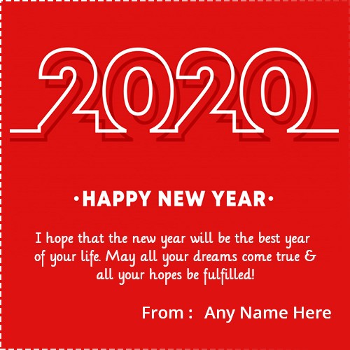 Create Happy New Year 2021 Card With Name Edit