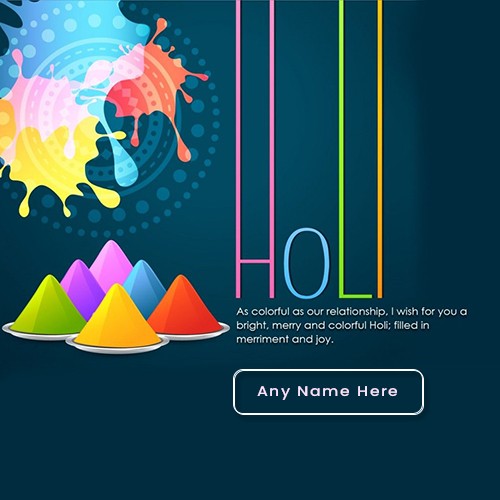 Write Name On Happy Holi Colorful Images