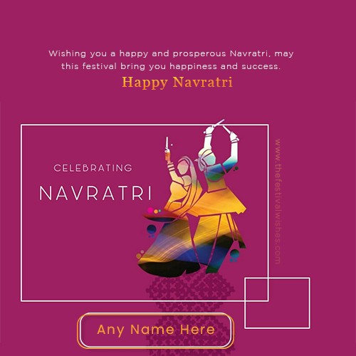 Free Happy Navratri 2023 Greeting Card With Name Download