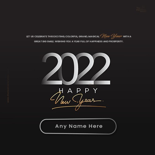 Happy New Year 2022 Card With Name Edit