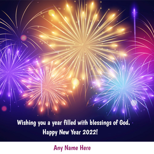Wish You Happy New Year 2022 With Name