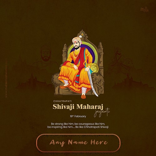 Write Name On Chhatrapati Shivaji Maharaj Shiv Jayanti 2024 Status