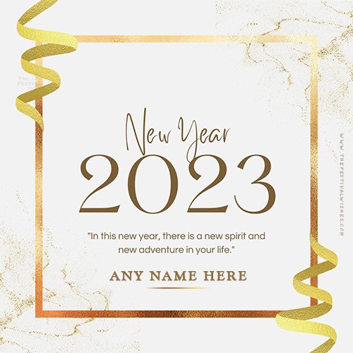 Wish You Happy New Year 2023 Card Message Quotes With Name