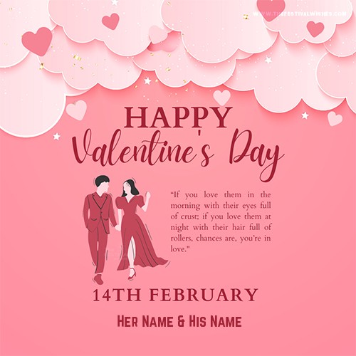 Customized Valentine's Day Card With Your Beloved's Name