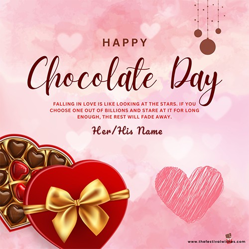 Personalized Chocolate Day Card For Boyfriend/girlfriend With Name