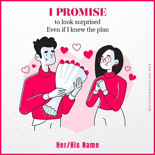 Name-including Promise Day Greeting Card Download