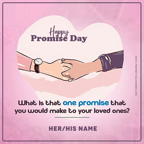 Custom Promise Day Greeting Card For Valentine's Day With Name