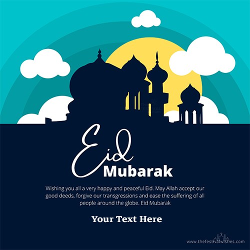 Eid Ul Fitr Mubarak 2024 Images With Name Edit