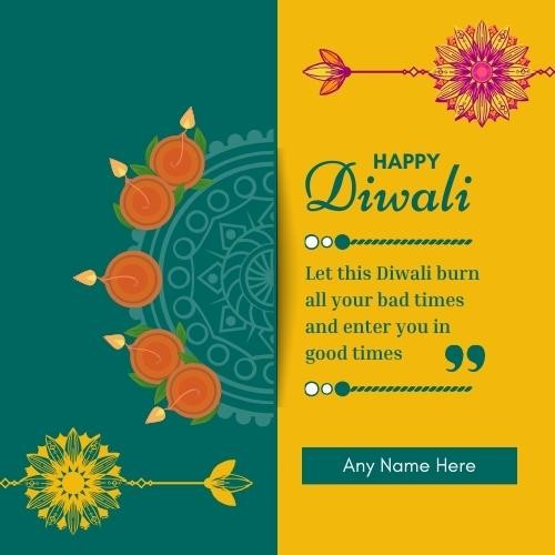 2023 Happy Diwali Wish Card With Name