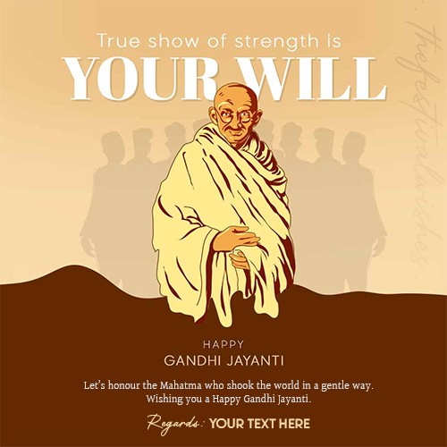 Happy Mahatma Gandhi Jayanti 2023 Whatsapp Images With Name