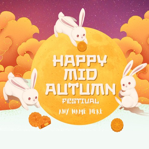 Write Name On Mid Autumn Festival 2023 Greetings Images