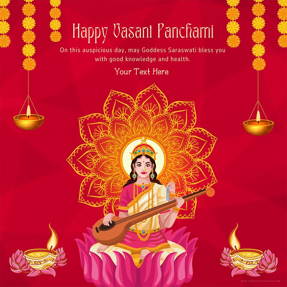 Saraswati Puja And Basant Panchami 2024 Wishes Quotes Images With Name