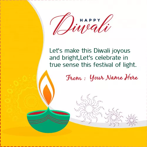 Happy Diwali 2025 Wishes Greeting Cards With Name