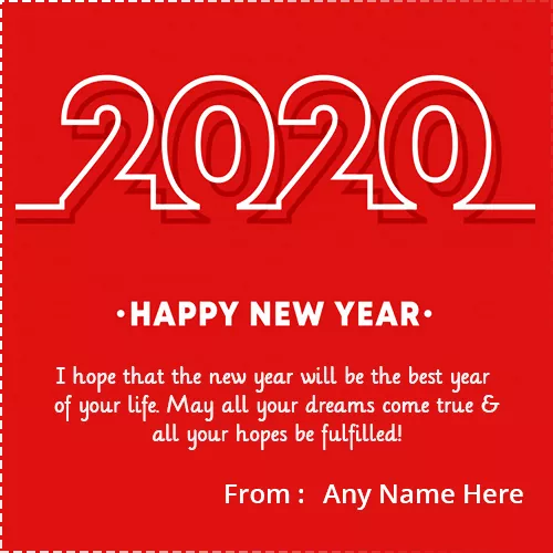 Create Happy New Year 2021 Card With Name Edit