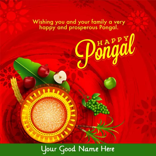 Happy Pongal 2024 Card Photo With Name