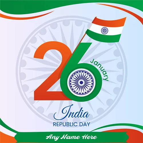 Write Name On India Flag 26 January Republic Day 2022 Images