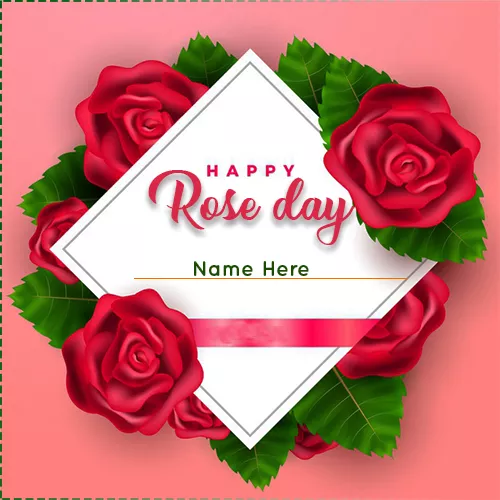 Happy Rose Day 2024 Card For Lover With Name