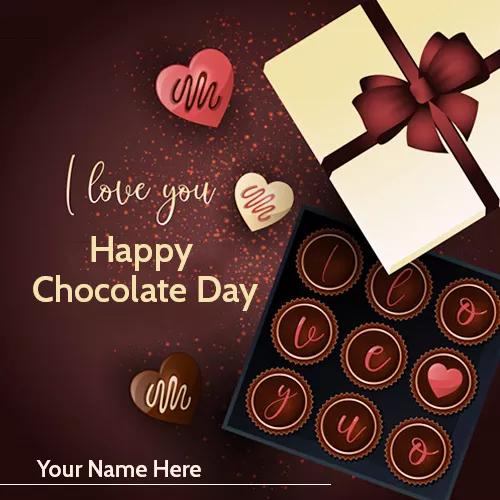 Chocolate Day 2023 Card Message With Name Edit