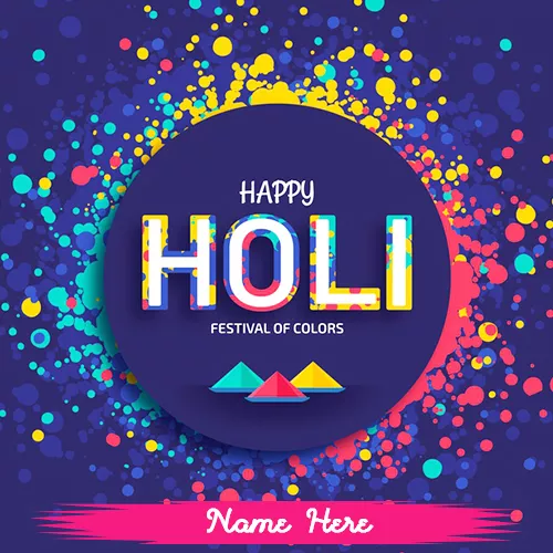 Happy Holi Colorful Images 2024 With Name