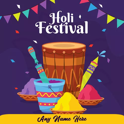 Happy Holi Festival 2025 images with name