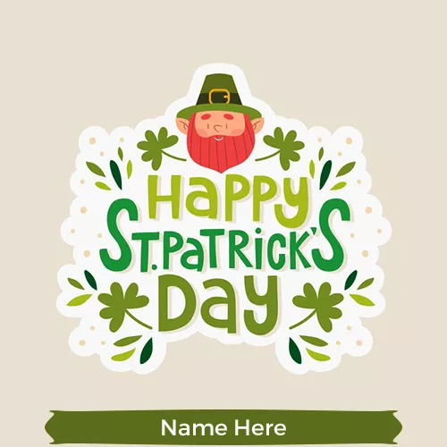 Happy St. Patrick's Day 2024 holiday images with name