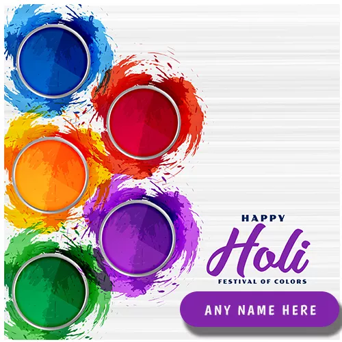 Wish You a Happy Holi 2025 with Name Editor