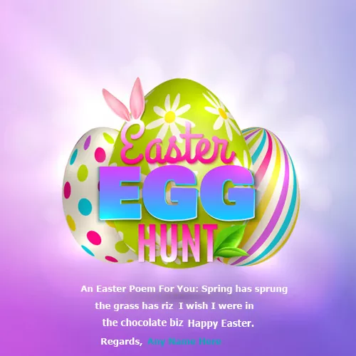 Happy Easter Card In English With Name