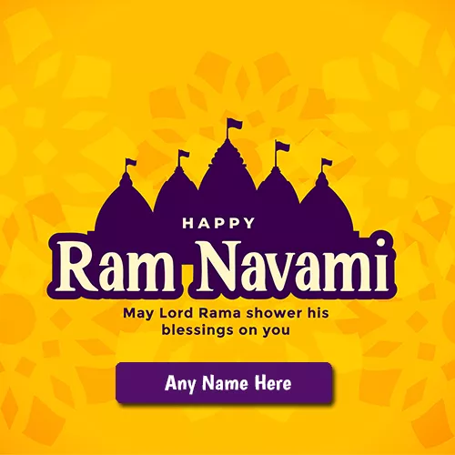 Happy Ram Navami 2024 Greetings Card With Name