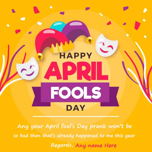 Happy April Fools Day 2023 Greeting Cards With Name