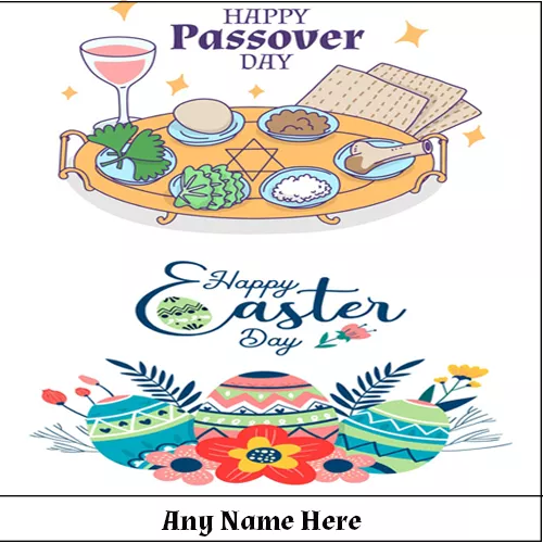 Happy Easter and Passover 2024 images with name