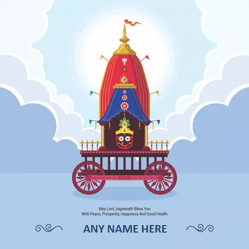 Write Name On Rath Yatra 2024 Card With Pic