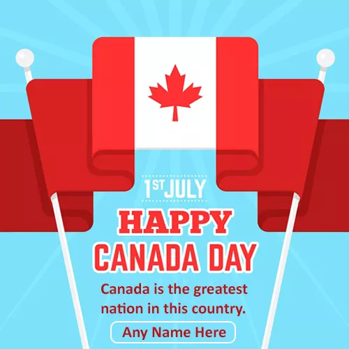 Happy Canada Day 2023 Greeting Cards With Name
