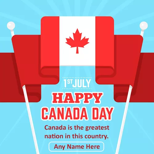 Happy Canada Day 2024 Greeting Cards With Name