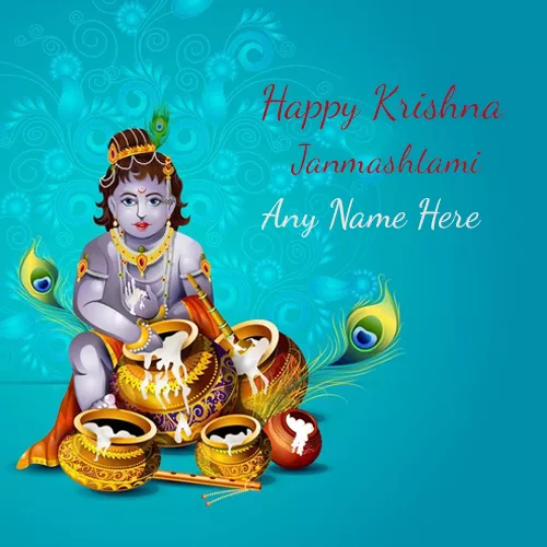 Happy Krishna Janmashtami 2023 Picture With Name