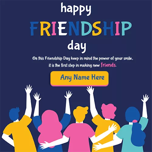 Happy Friendship Day 2023 Wishes Greeting Cards with Name