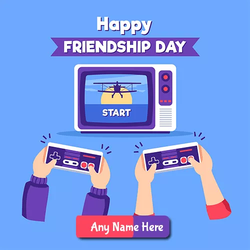 Happy Friendship Day  2023 Wishes cards with Name Edit