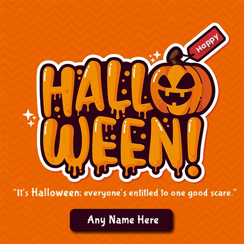 Wishing You A Very Happy Halloween With Name