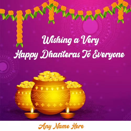 Happy Dhanteras 2024 Wishes In English With Name