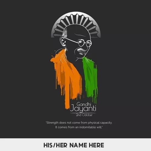 Happy Mahatma Gandhi jayanti 2023 With Name Editing