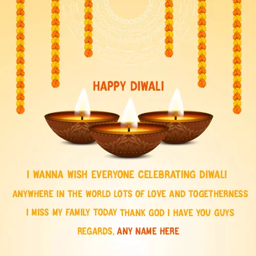 Happy Diwali Special Greeting Card With Name Editing
