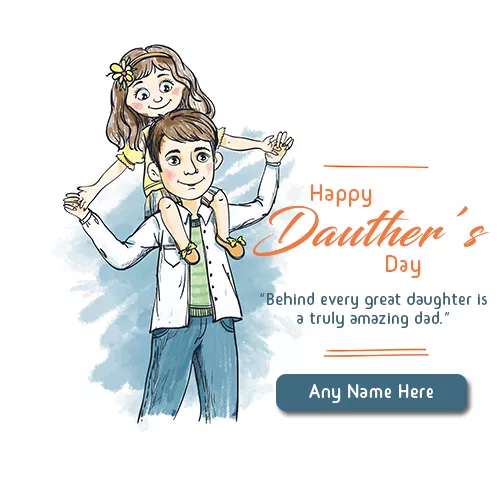 Happy Daughters Day 2023 Quotes In English With Your Name