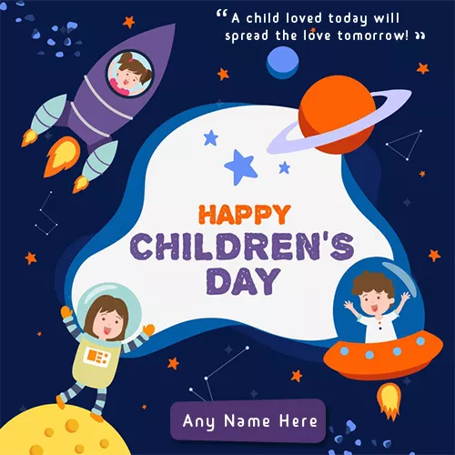 Wish You Childrens Day Card With Name