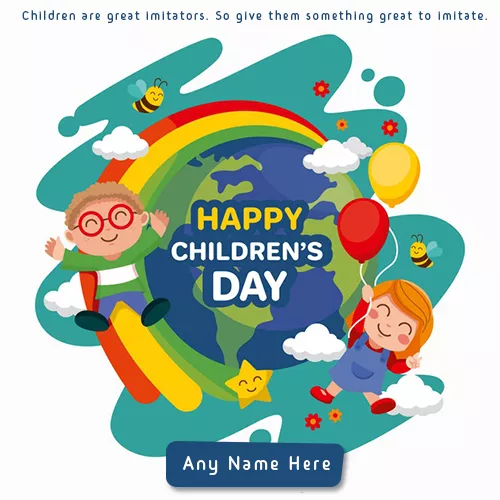 Write Name On Happy Children Day Quotes With Images