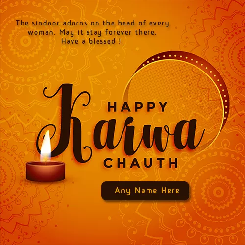 Create Karva Chauth 2023 Card With Name Edit