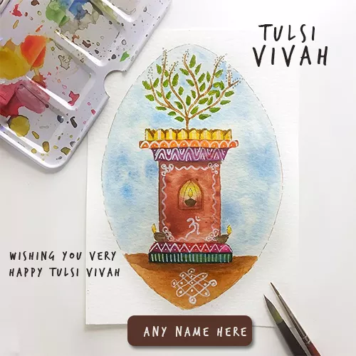Write Name On Tulsi Vivah Images 2024 Free Download